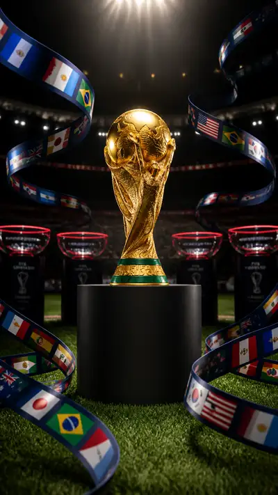 FIFA World Cup trophy studio product render