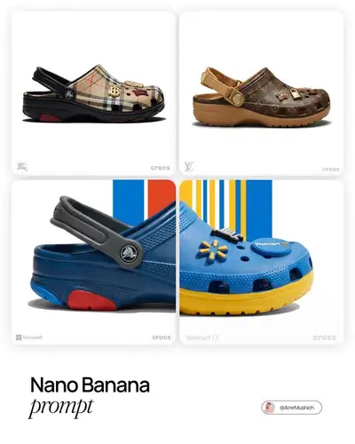 Customized Crocs clog product shot in brand-inspired colors