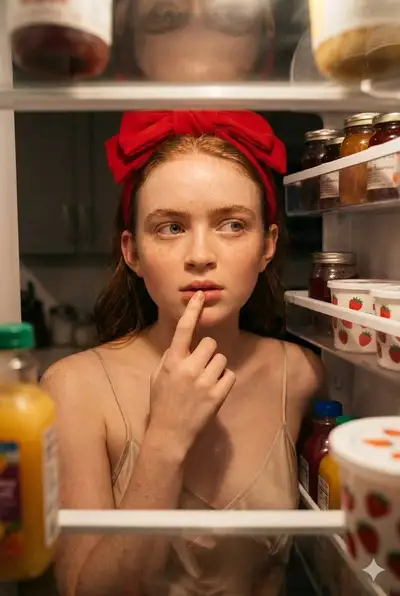 Intimate Nighttime Kitchen Portrait
