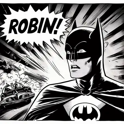 Batman Panicked Comic Panel