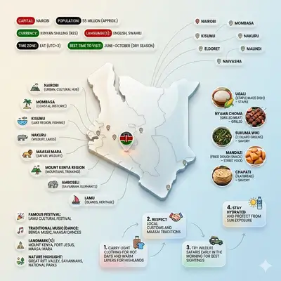 Ultra-Clean Kenya Country Infographic Poster