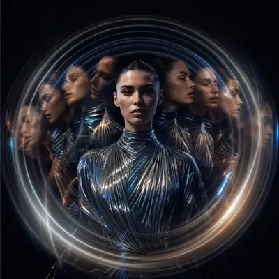 Fashion Cover with Neural Echo Ring Distortion Effect