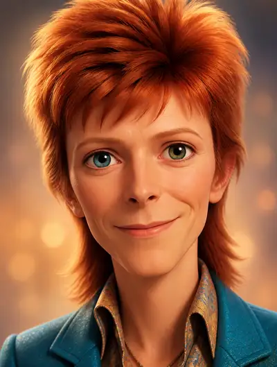 Pixar-Style Frontal Portrait of a Kind Celebrity Character