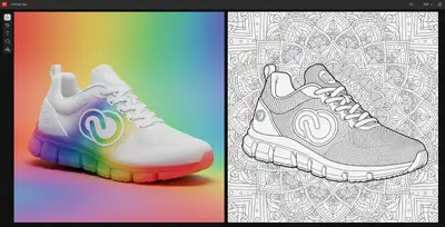 Turn Image into Adult Coloring Page