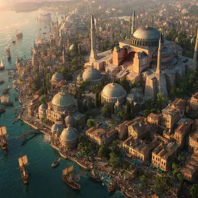 Aerial View of Ancient Byzantine Empire