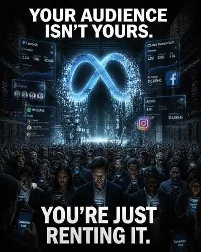 Social media dependency LinkedIn poster, data blackout prompt