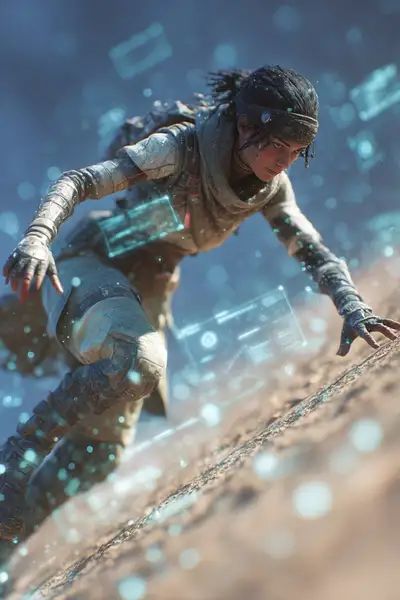 Apex Legends Style Hero Sliding Down Dune