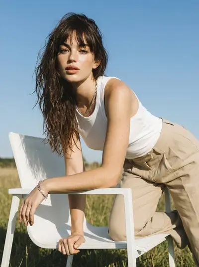Cinematic Fashion Photo - Woman in Field