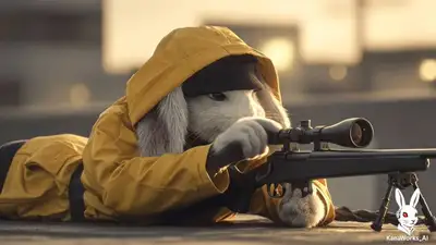 Cinematic Sniper Scene with Anthropomorphic Characters