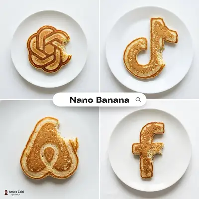 Brand logo shaped as a golden pancake, food photo