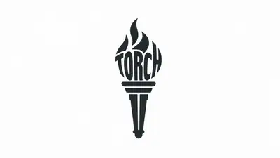 Typography logo that forms an animal silhouette