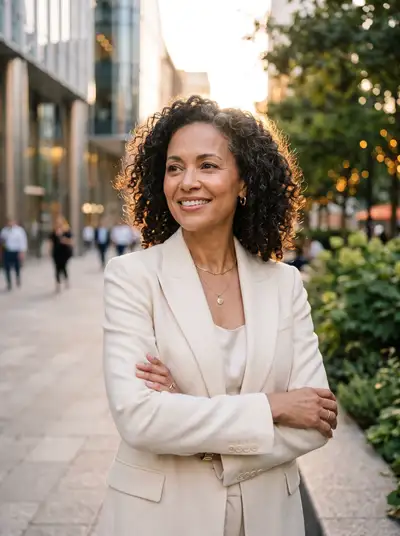Editorial Portrait of Confident Woman in Her 50s