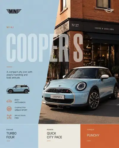 Minimalist Automotive Editorial Poster Template