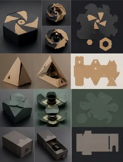 Modular packaging box design concept generator