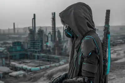 Industrial Dystopian Landscape Prompt