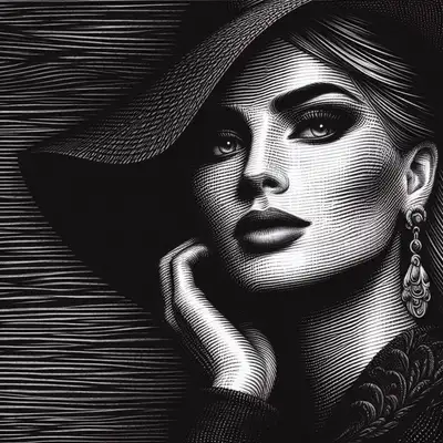 Scratchboard Illustration Prompt