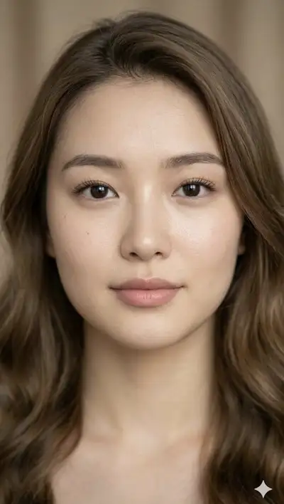 Studio Portrait of a Young Woman with Soft Lighting