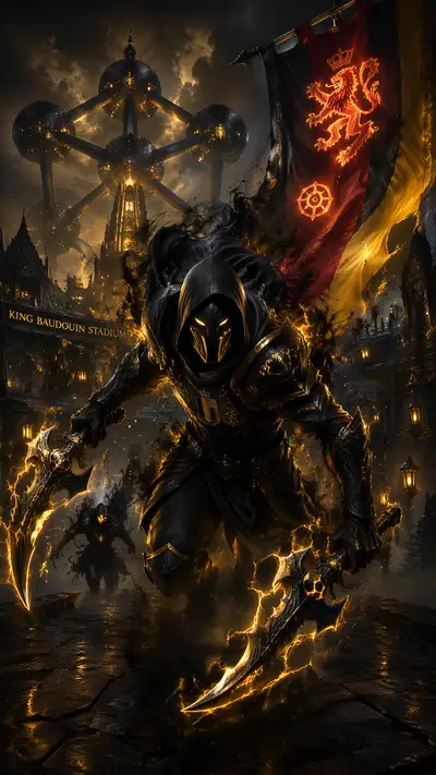 Belgium captain as World of Warcraft shadow rogue