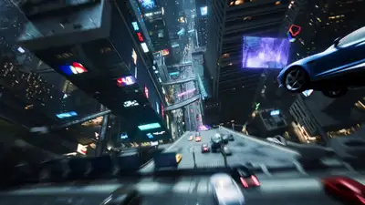 Cinematic Megacity Drone Chase