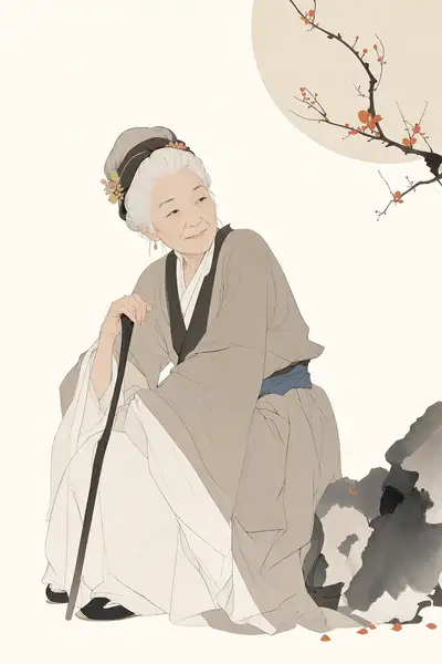 Minimalist magazine illustration of Grannie Liu