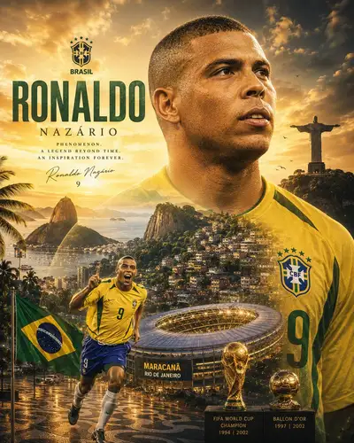 Plantilla de póster de ícono de fútbol con doble exposición y horizonte de ciudad