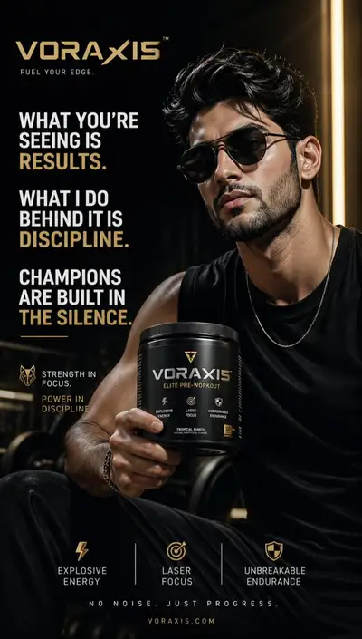 Ultra-Luxury Fitness Supplement Ad Poster