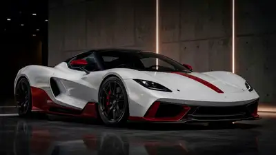 高級スポーツカーのランディングページモーションショーケース