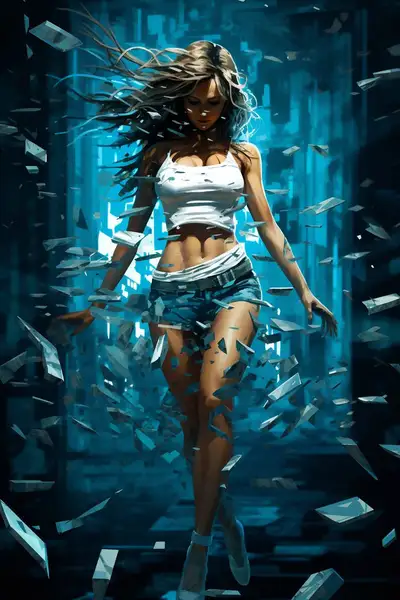 Shattered Pixels Portrait