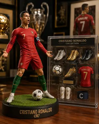 Premium 3D collectible figurine with accessory display case