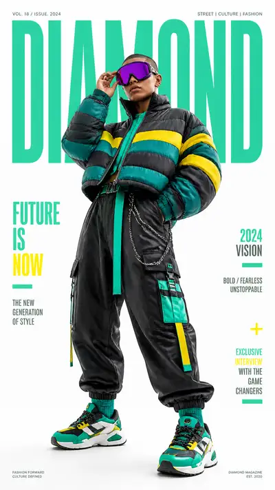 DIAMOND streetwear editorial magazine cover