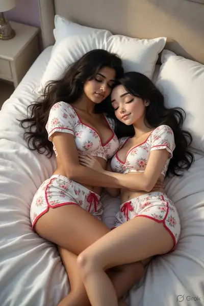 Cozy Morning Cuddle - Photorealistic & 3D Stylized Blend