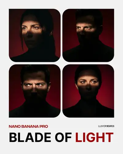 Nano Banana Pro - Blade of Light Portrait Prompt