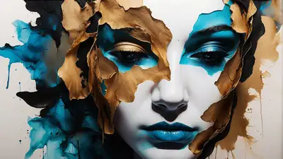 Rorschach Mixed Media Woman Face