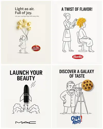 Minimalist Ad with Real Object and Doodle