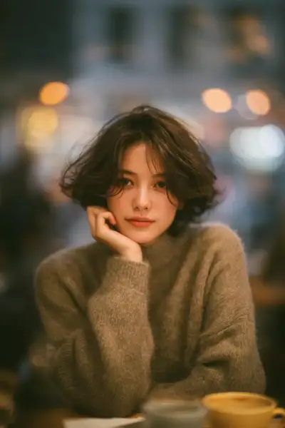 Cinematic Cafe Portrait Prompt