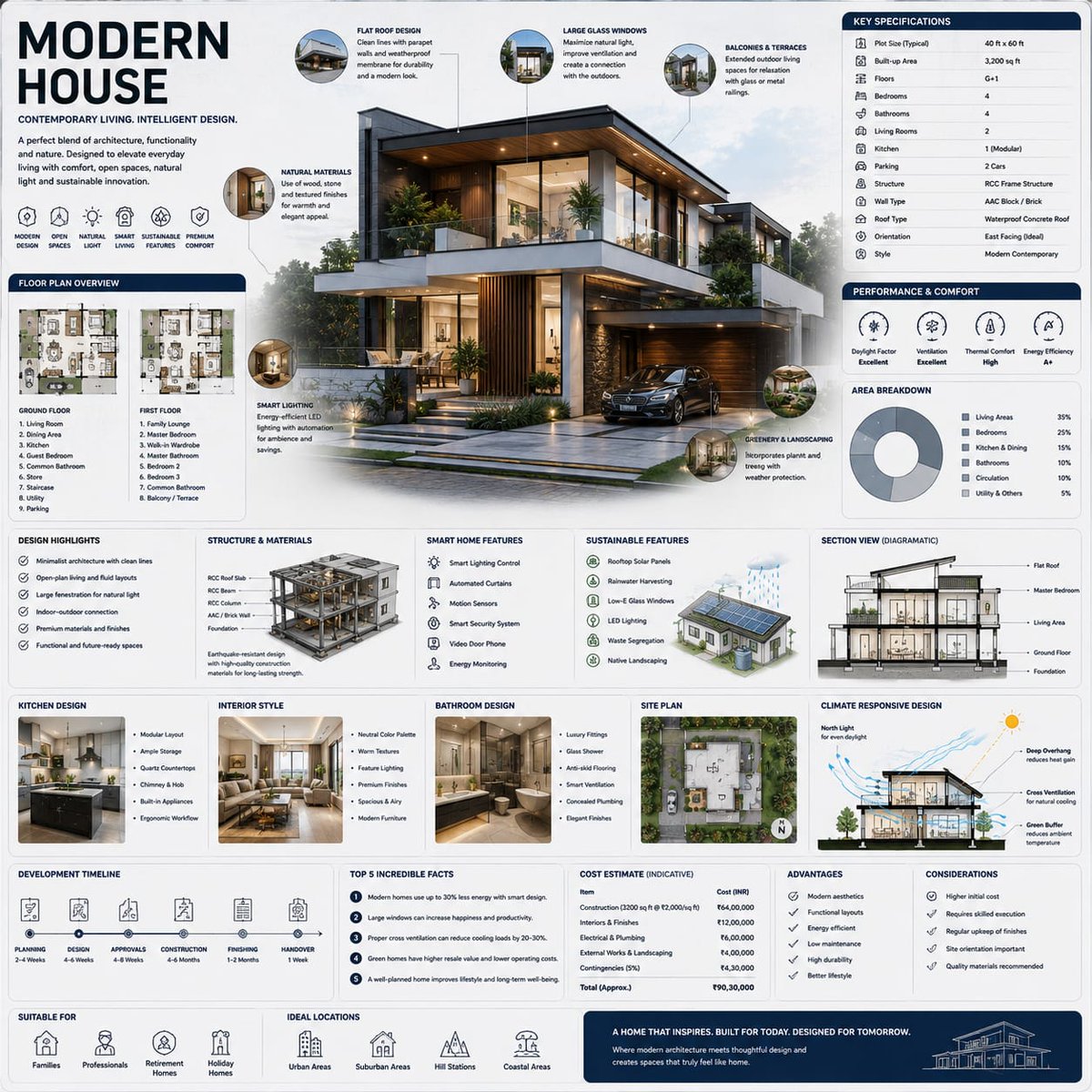Architectural infographic for any modern house style (GPT Image 2)