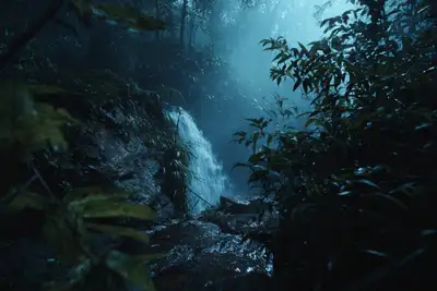 Modèle d'enchantement de jungle au crépuscule