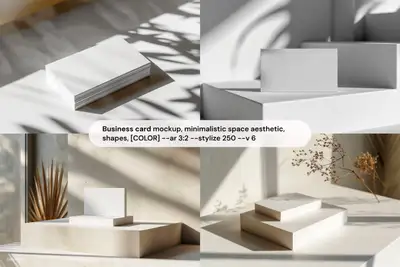 Minimalistic Space Business Card Mockup