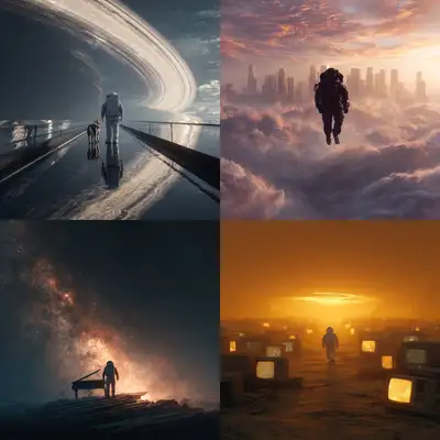 Astronaut Conceptual Art Prompt Template