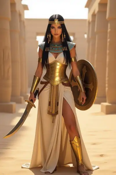 Ancient Egyptian Warrior Priestess Portrait