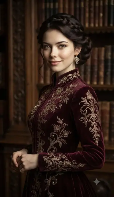 Elegant Velvet Portrait