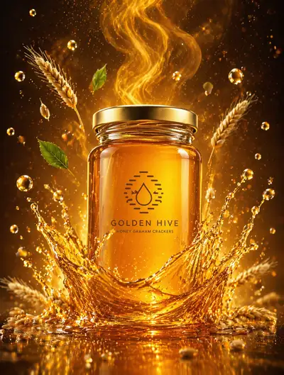 Golden Honey Splash Product Photography JSON Prompt