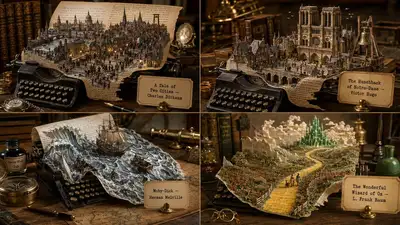 Typewriter Book Diorama Grid Prompt
