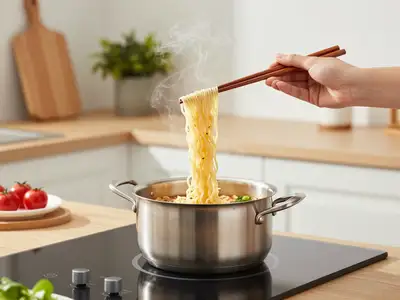 Cozy Kitchen Instant Noodles Food Photography Prompt