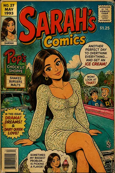 Vintage Archie-style 1990s Comic Book Cover