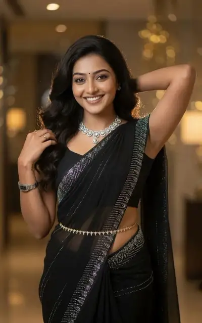 Ultra-Photorealistic Portrait of Young Indian Woman in Saree