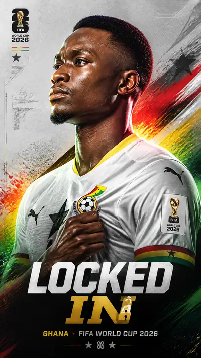 Ghana FIFA World Cup 2026 Locked In Poster