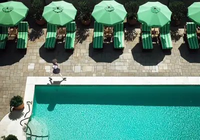 Anime Woman by Pool - Camera Swing Close-Up