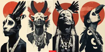 Indigenous Tribal Warrior Jaguar Spirits