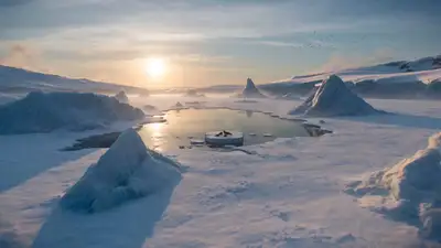 Hidden Arctic Megacity Cinematic Aerial